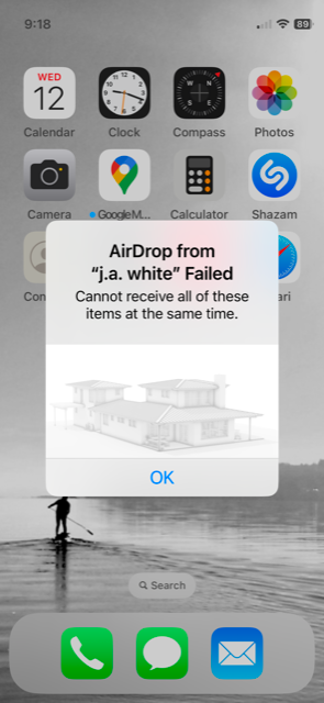 BIMx airdrop fail.png