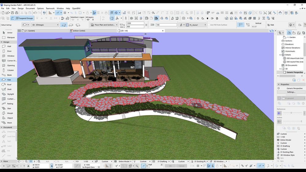 Speed Modeling Sloping Garden Stone path.jpg