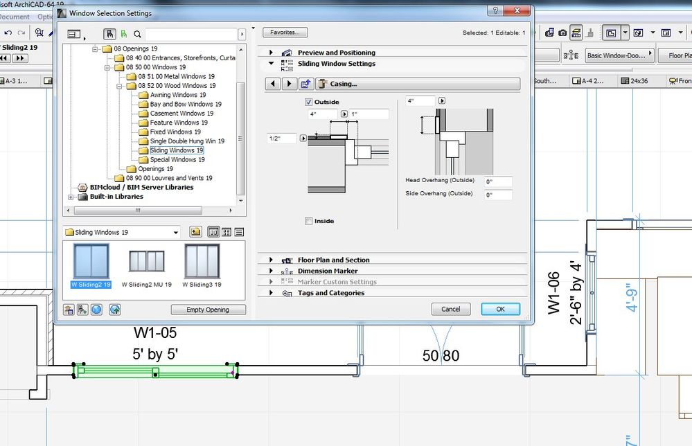 ArchiCAD 19 Window casing issue.JPG