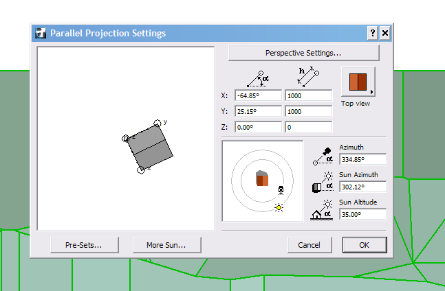 Parallel Projection - Top view settings.png