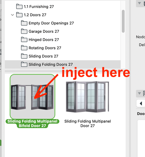 inject parameters to different door type