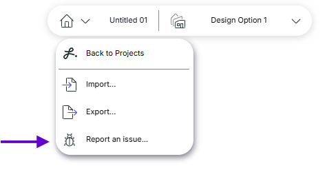 Report an issue from Design Intelligence Platform.png