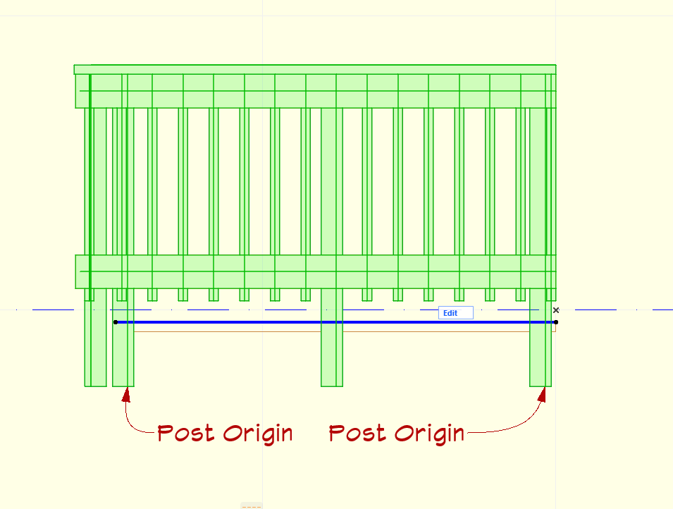 Railing with profile post_Left Elevation.png