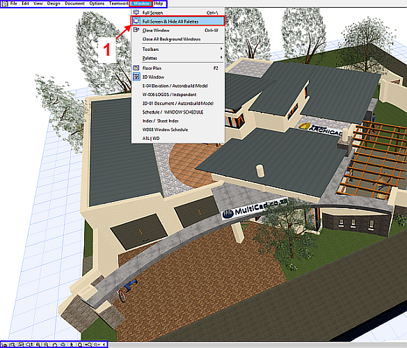 ArchiCad Full screen presentation mode 1a.png
