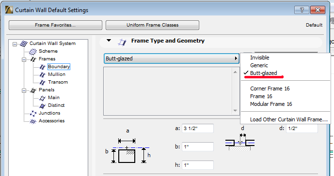 curtain wall butt glazed Frame type.png