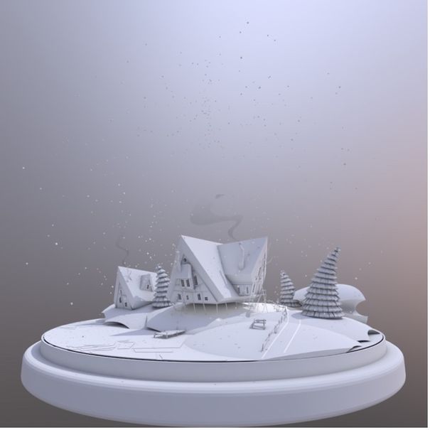 White model render