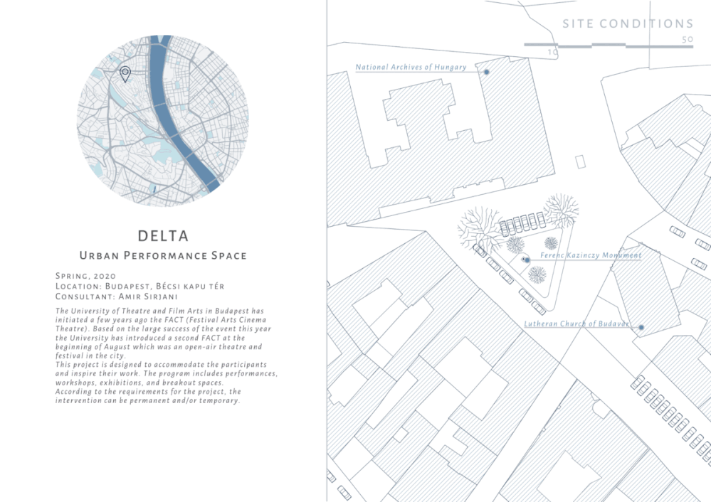 Delta. My Urban Design Project in Budavár, Budapest. Spring, 2020