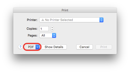 Print - save PDF