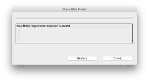 BIMx share error