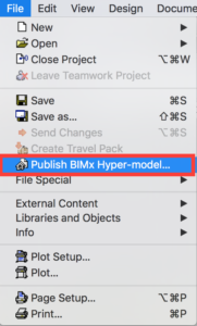 Publish BIMx Hyper-model Publish BIMx Hyper-model