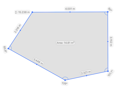 BIMx PRO Measure tool - Area example