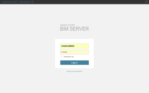 BIM Server Manager masteradmin log in