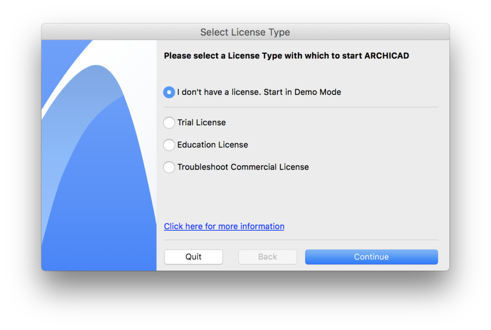 Select License Type