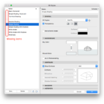 Missing icons in 3D Styles Settings Dialog on macOS 10.13