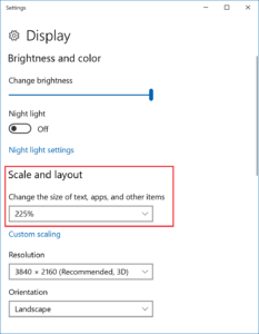 scale setting