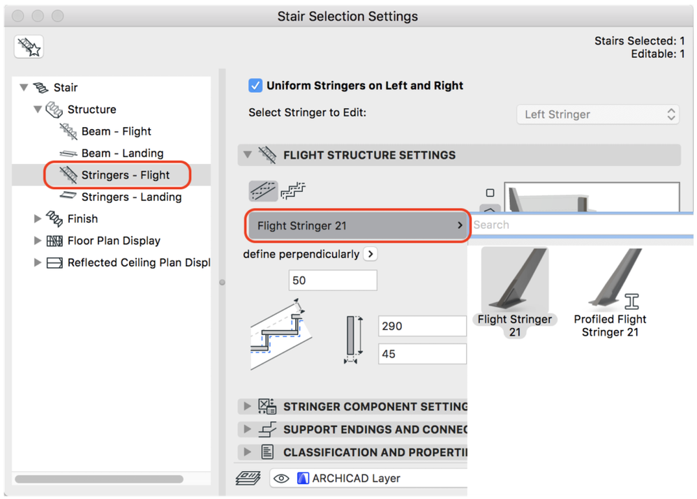 Open Stringer - Stringer Settings