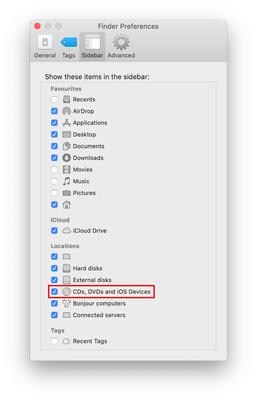 Catalina Finder Preferences