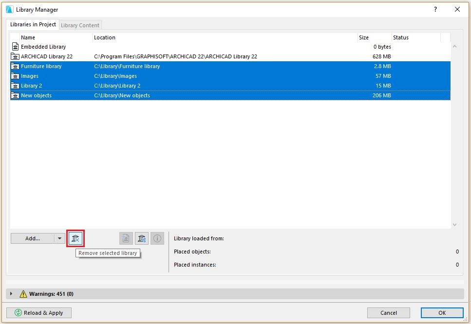 Remove Library folders