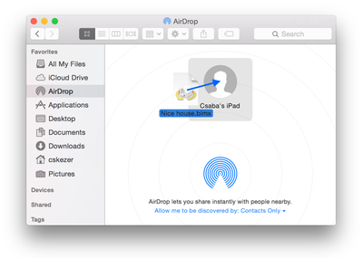 Airdrop BIMx file to iPad 3