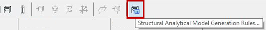 Figure to be loadedHow to access easily the &quot;Structural Analytical Model Generation Rule&quot; tool