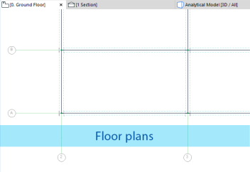 Figure to be loadedStructural Analytical Model in floor plan view