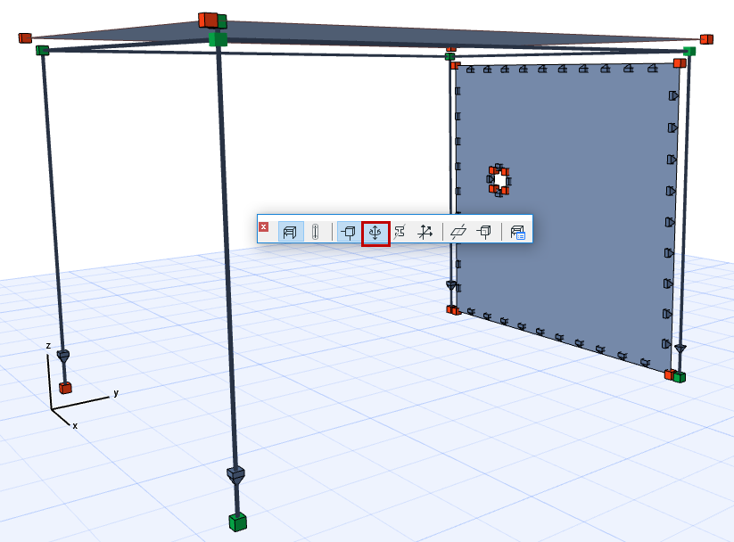 Figure to be loadedHow to display end_edge release condition in the structural analytical model view