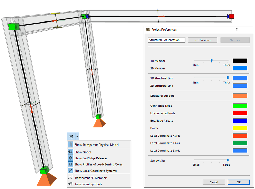 Figure to be loadedStructural Analytical Model Representation Settings