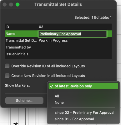 Show marker settings