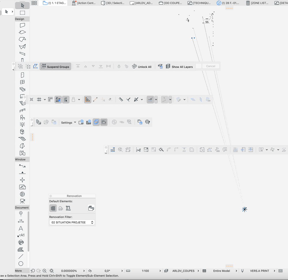Cross linked with dotted lines to faraway plan...