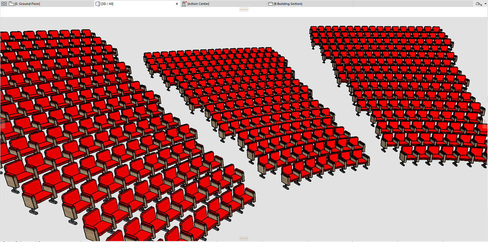 The objet located in ArchiCad's 3D environment