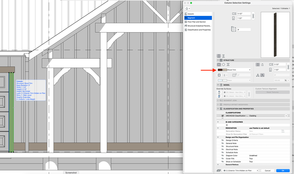 Door casing setting: material