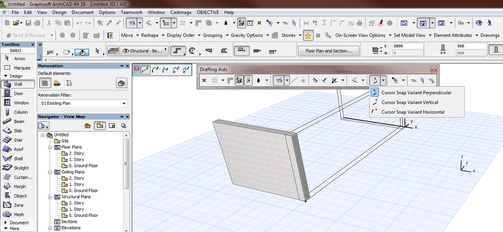 ArchiCad 15 & 16 Cursor Snap Variants Error.png