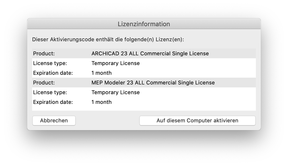 NotfallLizenz aktivieren (Archicad 22) Support Site
