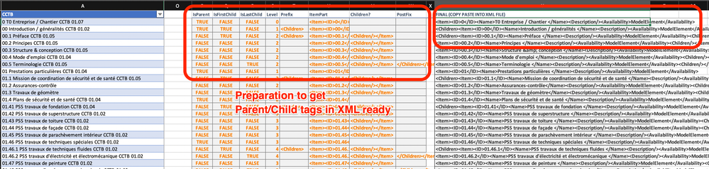 Excel setup