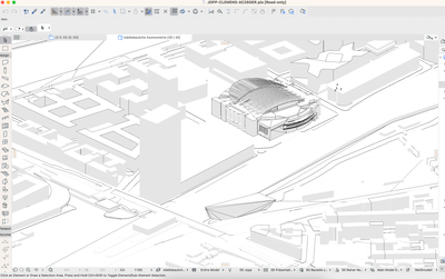 Axonometry view in Archicad