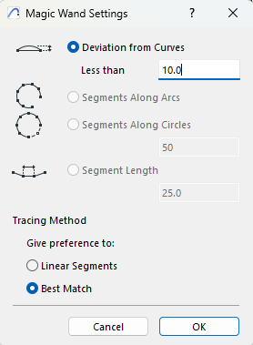 Magic Wand settings