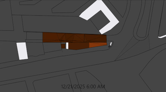 Top view with true orientation, 21 December 2025