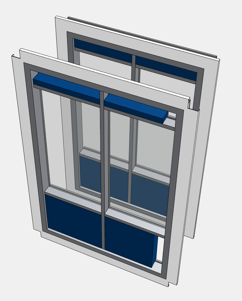front: uncentered profile, back: centered profile