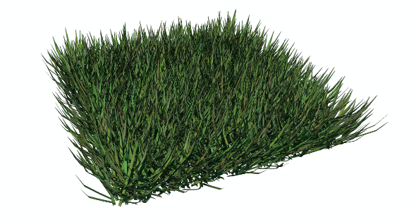 Grass‑like material generated with random color variation in GDL