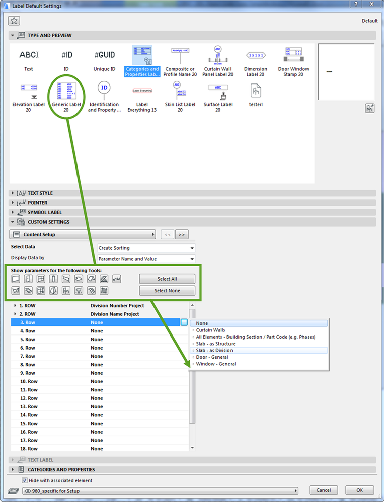 Label with generic and custom parameters.png Label with generic and custom parameters.png